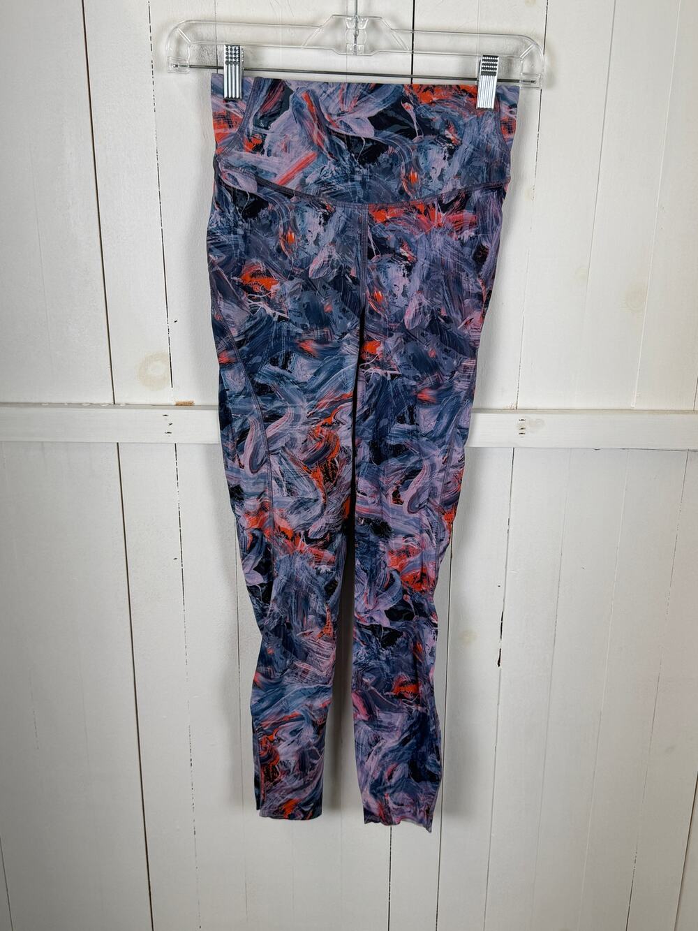 Lululemon Purple Red Ankle Leggings Size 4 Nylon